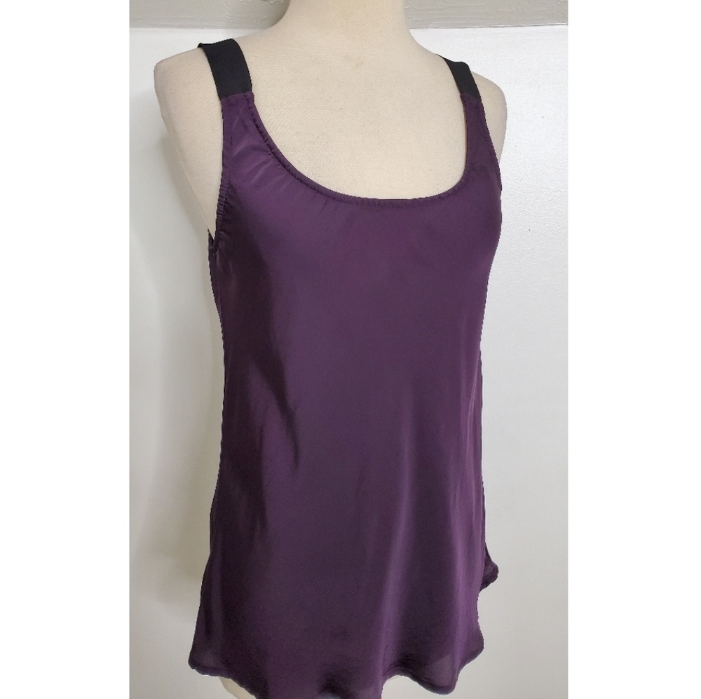 Theory Purple Tank With Wide Black Straps - Picture 1 of 6